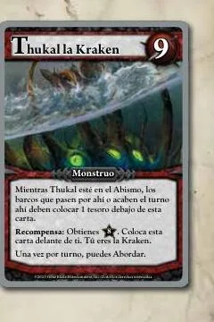 Carta de Thukal la Kraken con su coste y su recompensa de honor.