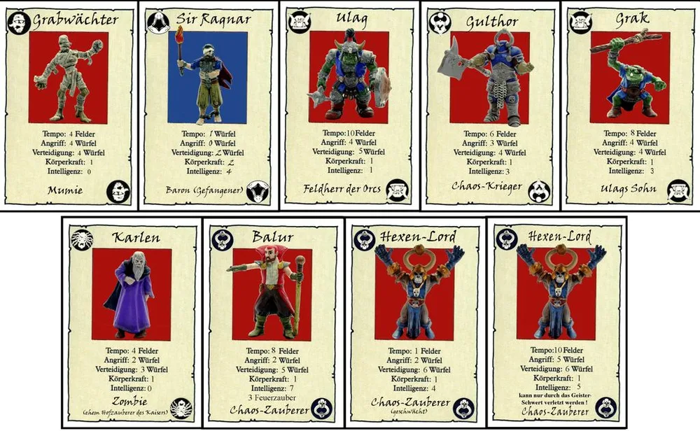 Game cards face up in a fan, none covering another.