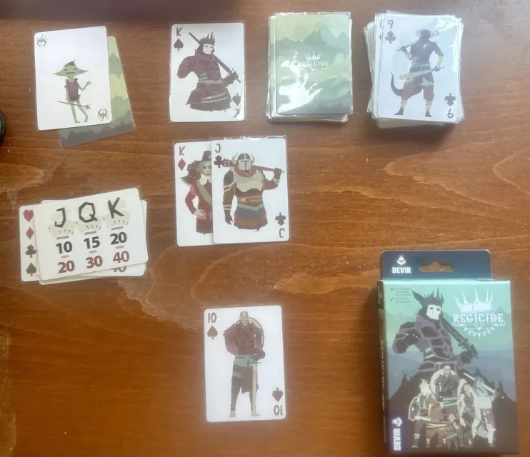 Game cards face up in a fan, none covering another.